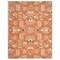 Edge Collections - 8' x 11' - Orange - Floral Hand-Tufted Wool Area Rug - 1 Piece